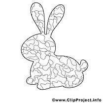 Illustration lapin – Pâques à imprimer