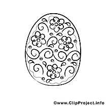 Image à télécharger oeuf – Pâques à colorier