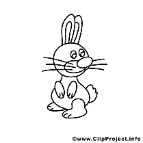 Lapin clipart – Pâques dessins à colorier