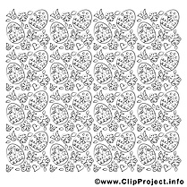 Ornement clip art – Pâques image à colorier