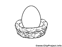 Panier image à imprimer - Pâques clipart