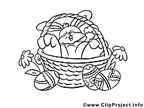 Panier images gratuites – Pâques clipart