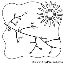 Saule dessin – Coloriage pâques à télécharger