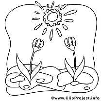 Tulipes clipart – Pâques dessins à colorier