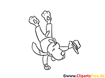 Acrobate clip art gratuit – Cartoons à colorier