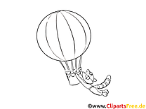 Ballon dessin – Coloriage cartoons à télécharger