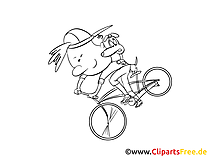 Bicyclette dessins gratuits – Cartoons à colorier