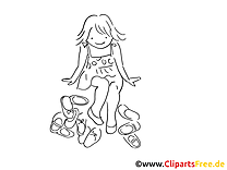 Chaussures clipart gratuit – Cartoons à colorier