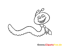 Chenille clipart – Cartoons dessins à colorier