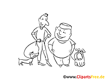 Chiens clip arts – Cartoons à imprimer