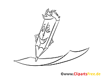 Crayon clip art – Cartoons image à colorier