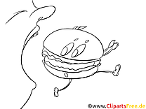 Hamburger cliparts gratuis – Cartoons à imprimer