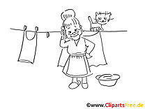 Linge dessin – Coloriage cartoons à télécharger