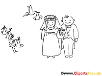 Mariage clip arts – Cartoons à imprimer