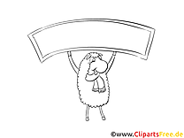 Mouton image – Coloriage cartoons illustration