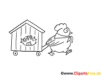 Poule cliparts gratuis – Cartoons à imprimer