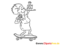 Skateboard dessin – Cartoons gratuits à imprimer