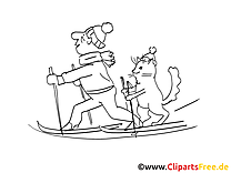 Ski image – Cartoons images à colorier