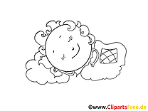 Sommeil clip art gratuit – Cartoons à colorier