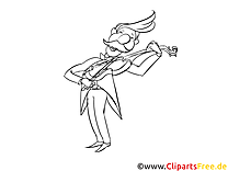 Violoniste dessin gratuit – Cartoons à colorier