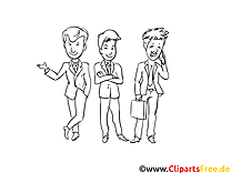 Businessmen clipart gratuit – Gens à colorier