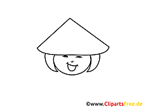 Chinois dessin – Coloriage gens à télécharger