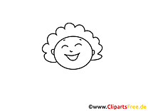 Clipart gratuit femme – Gens à colorier