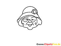 Dame clipart – Gens dessins à colorier