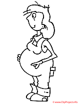 Femme enceinte coloriage