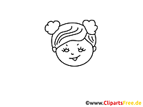 Petite fille dessin – Coloriage gens à télécharger