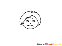 Triste clip art gratuit – Gens à imprimer