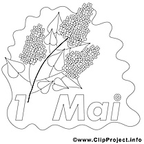 Lilas clip art gratuit – Premier mai à imprimer