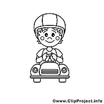 Conducteur clipart gratuit – Métiers à colorier