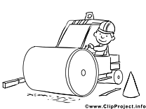 Conducteur de bulldozer clip art – Métiers à imprimer