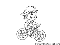 Cycliste dessin à télécharger – Métiers à colorier