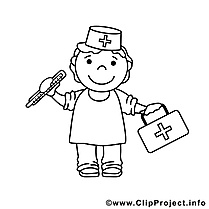 Docteur clip art gratuit – Métiers à colorier