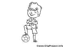 Footballeur illustration – Coloriage métiers cliparts