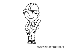 Ingénieur clipart – Métiers dessins à colorier