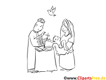 Prêtre dessin – Baptême gratuits à imprimer