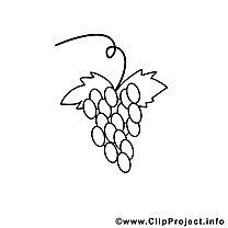 Raisin clipart – Communion dessins à colorier