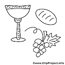 Religion illustration – Communion à imprimer