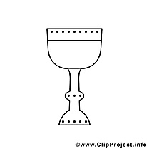 Vin clip art gratuit – Communion à colorier