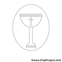 Vin illustration – Coloriage communion cliparts