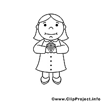 Femme clip art – Confirmation image à colorier