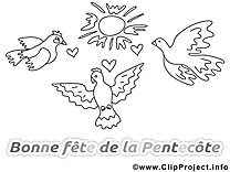 Ciel colombes clip arts – Pentecôte à imprimer