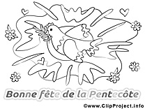 Coloriage colombe illustration à télécharger