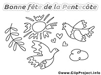 Coloriage colombes image à télécharger gratuite