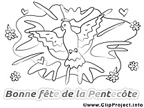 Fête clipart gratuit – Pentecôte à colorier