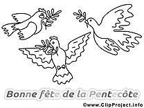 Fête dessin – Coloriage pentecôte à télécharger