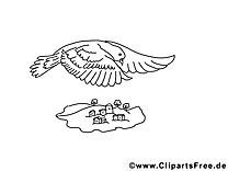 Illustration colombe – Pentecôte gratuit à imprimer